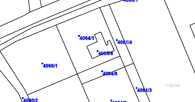 Parcela st. 4064/4 v KÚ Dětmarovice, Katastrální mapa