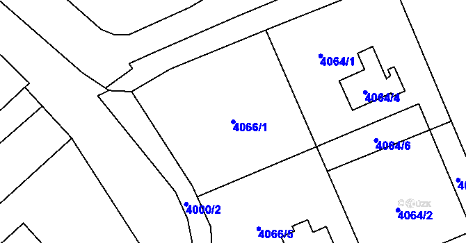 Parcela st. 4066/1 v KÚ Dětmarovice, Katastrální mapa