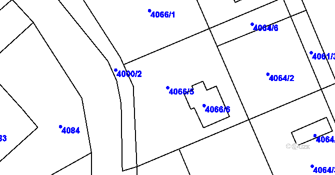 Parcela st. 4066/5 v KÚ Dětmarovice, Katastrální mapa