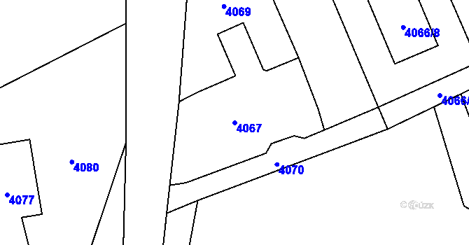 Parcela st. 4067 v KÚ Dětmarovice, Katastrální mapa