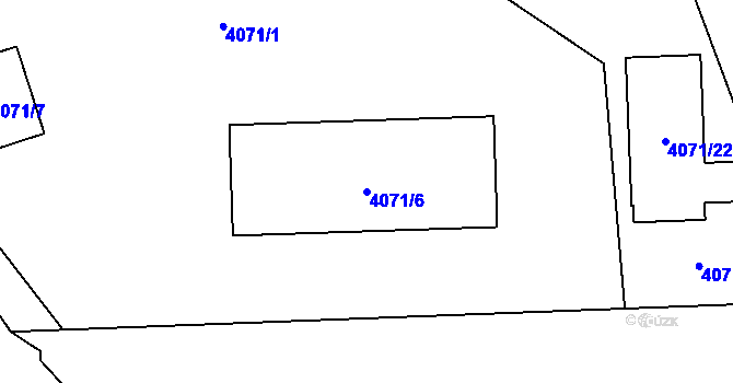 Parcela st. 4071/6 v KÚ Dětmarovice, Katastrální mapa