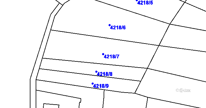 Parcela st. 4218/7 v KÚ Dětmarovice, Katastrální mapa