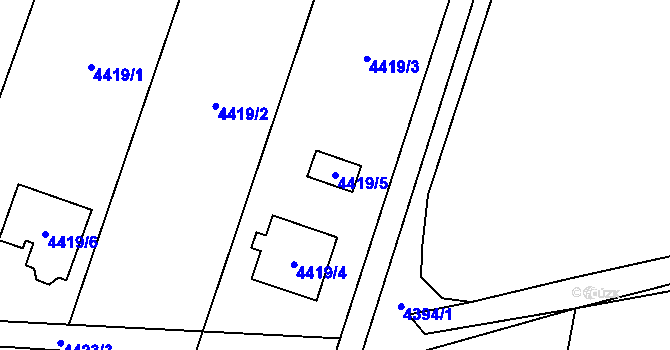 Parcela st. 4419/5 v KÚ Dětmarovice, Katastrální mapa