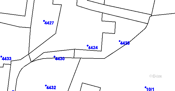 Parcela st. 4424 v KÚ Dětmarovice, Katastrální mapa