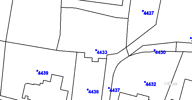 Parcela st. 4433 v KÚ Dětmarovice, Katastrální mapa