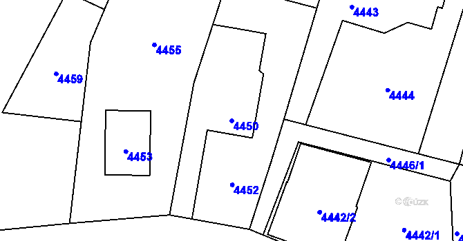 Parcela st. 4450 v KÚ Dětmarovice, Katastrální mapa