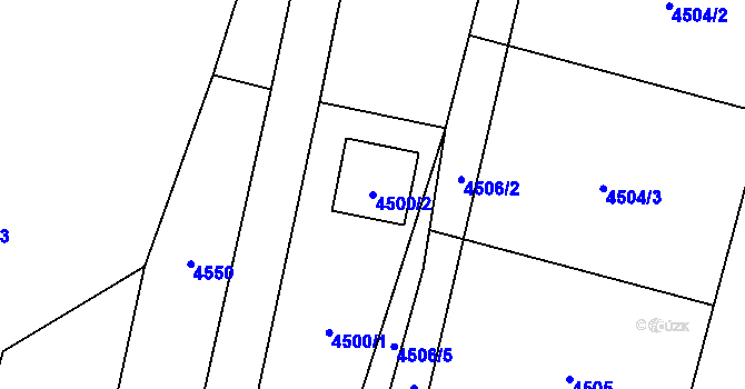Parcela st. 4500/2 v KÚ Dětmarovice, Katastrální mapa