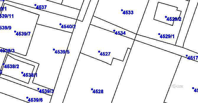 Parcela st. 4527 v KÚ Dětmarovice, Katastrální mapa