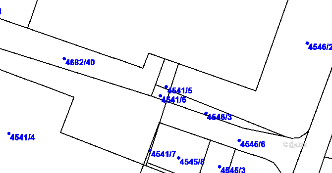 Parcela st. 4541/5 v KÚ Dětmarovice, Katastrální mapa