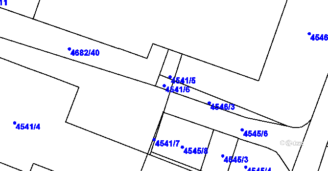 Parcela st. 4541/6 v KÚ Dětmarovice, Katastrální mapa