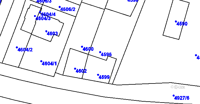 Parcela st. 4596 v KÚ Dětmarovice, Katastrální mapa
