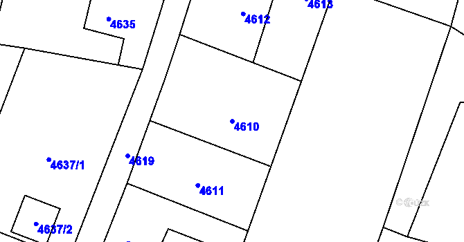 Parcela st. 4610 v KÚ Dětmarovice, Katastrální mapa