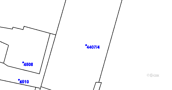 Parcela st. 4407/4 v KÚ Dětmarovice, Katastrální mapa