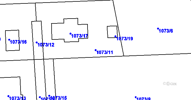 Parcela st. 1073/11 v KÚ Dětmarovice, Katastrální mapa