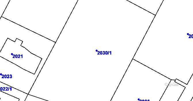 Parcela st. 2030/1 v KÚ Dětmarovice, Katastrální mapa