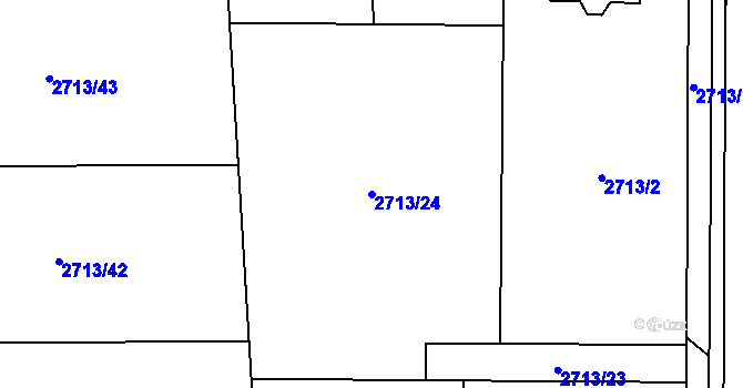 Parcela st. 2713/24 v KÚ Dětmarovice, Katastrální mapa