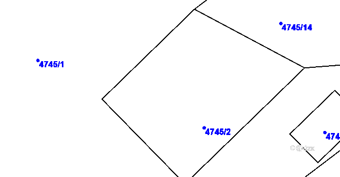 Parcela st. 4745/6 v KÚ Dětmarovice, Katastrální mapa