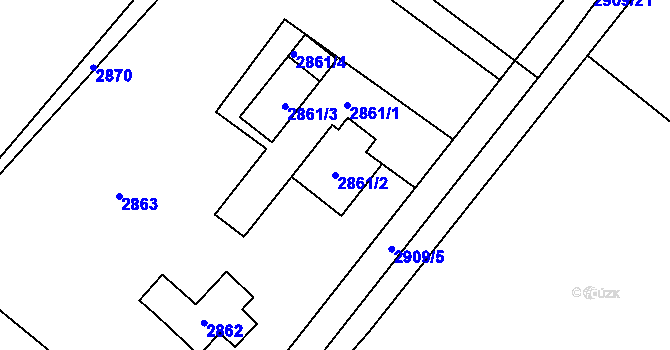 Parcela st. 2861/2 v KÚ Dětmarovice, Katastrální mapa