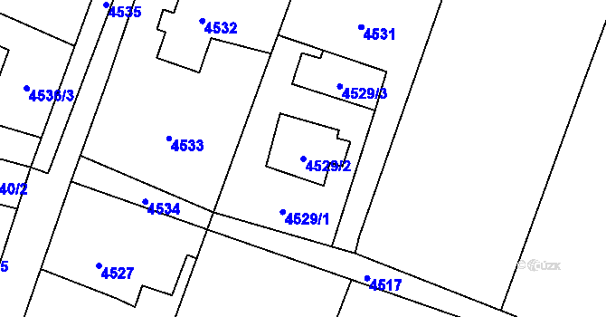 Parcela st. 4529/2 v KÚ Dětmarovice, Katastrální mapa