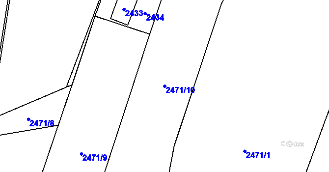 Parcela st. 2471/10 v KÚ Dětmarovice, Katastrální mapa