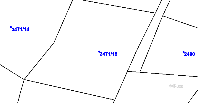 Parcela st. 2471/16 v KÚ Dětmarovice, Katastrální mapa