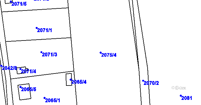 Parcela st. 2075/4 v KÚ Dětmarovice, Katastrální mapa