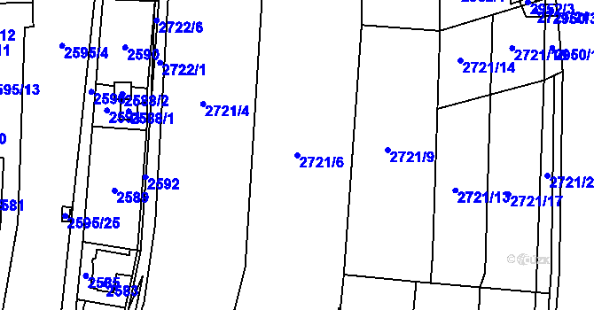 Parcela st. 2721/6 v KÚ Dětmarovice, Katastrální mapa