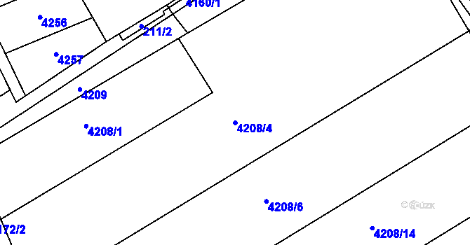Parcela st. 4208/4 v KÚ Dětmarovice, Katastrální mapa