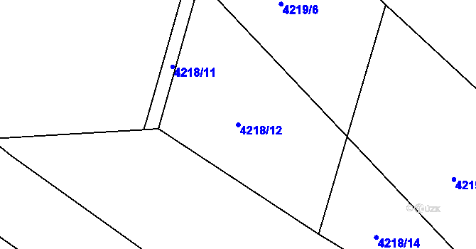 Parcela st. 4218/12 v KÚ Dětmarovice, Katastrální mapa