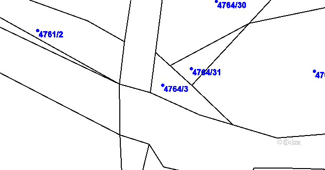 Parcela st. 4764/3 v KÚ Dětmarovice, Katastrální mapa