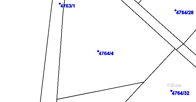 Parcela st. 4764/4 v KÚ Dětmarovice, Katastrální mapa