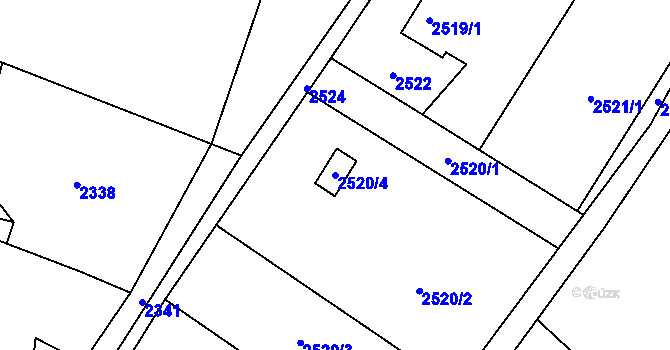 Parcela st. 2520/4 v KÚ Dětmarovice, Katastrální mapa