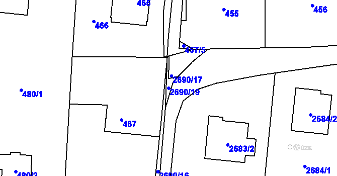 Parcela st. 2690/19 v KÚ Dětmarovice, Katastrální mapa