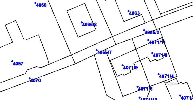 Parcela st. 4066/7 v KÚ Dětmarovice, Katastrální mapa