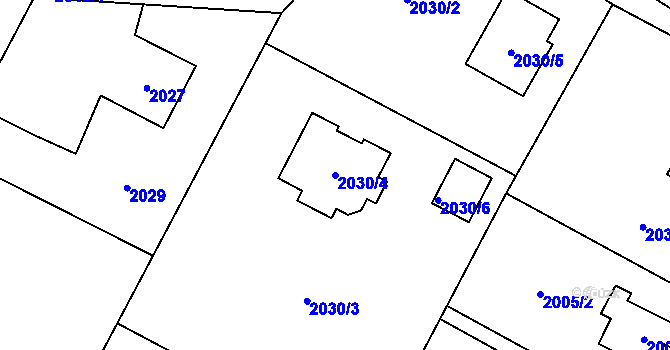 Parcela st. 2030/4 v KÚ Dětmarovice, Katastrální mapa