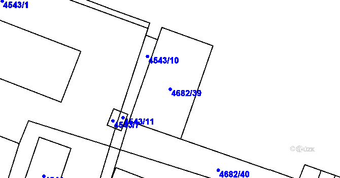 Parcela st. 4682/39 v KÚ Dětmarovice, Katastrální mapa