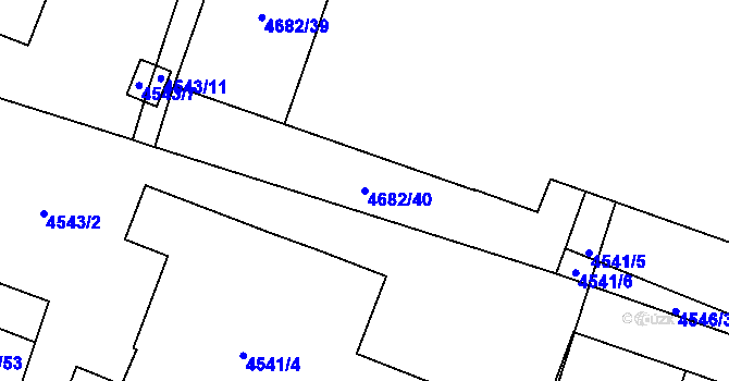 Parcela st. 4682/40 v KÚ Dětmarovice, Katastrální mapa