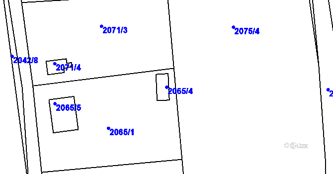 Parcela st. 2065/4 v KÚ Dětmarovice, Katastrální mapa