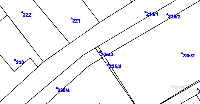 Parcela st. 236/3 v KÚ Dětmarovice, Katastrální mapa