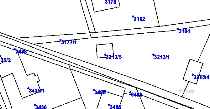 Parcela st. 3213/5 v KÚ Dětmarovice, Katastrální mapa