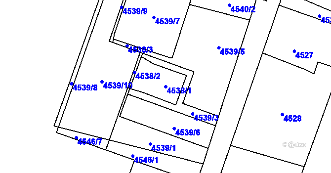 Parcela st. 4538/1 v KÚ Dětmarovice, Katastrální mapa