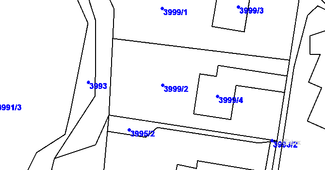 Parcela st. 3999/2 v KÚ Dětmarovice, Katastrální mapa