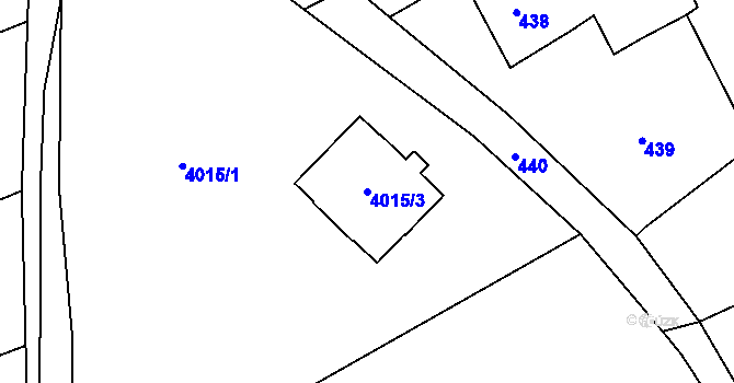 Parcela st. 4015/3 v KÚ Dětmarovice, Katastrální mapa