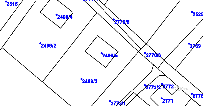 Parcela st. 2499/5 v KÚ Dětmarovice, Katastrální mapa
