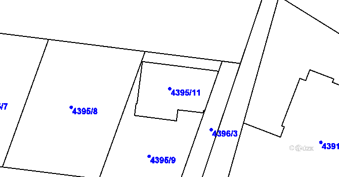 Parcela st. 4395/11 v KÚ Dětmarovice, Katastrální mapa