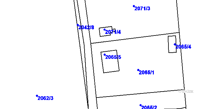 Parcela st. 2065/5 v KÚ Dětmarovice, Katastrální mapa