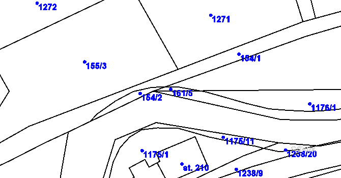 Parcela st. 161/5 v KÚ Heřmanice u Frýdlantu, Katastrální mapa