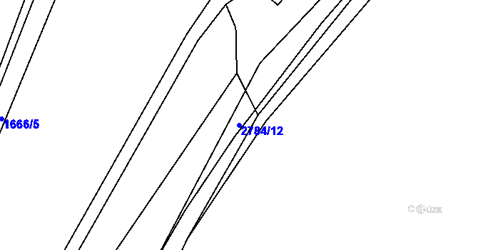 Parcela st. 2784/12 v KÚ Dětřichov u Svitav, Katastrální mapa