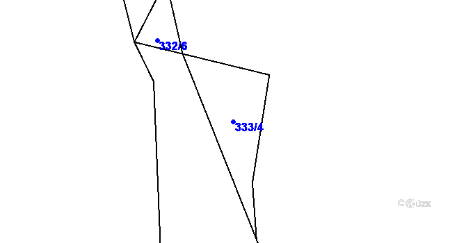 Parcela st. 333/4 v KÚ Dětřichov nad Bystřicí, Katastrální mapa