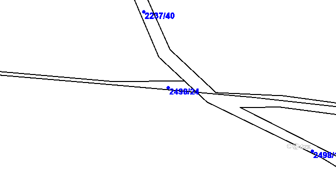 Parcela st. 2498/24 v KÚ Díly, Katastrální mapa